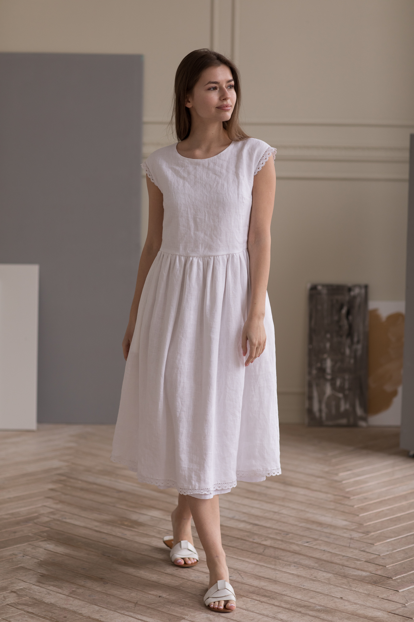 Платье «Молли» в белом цвете